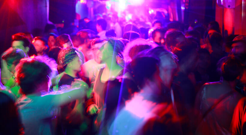 Image of a gay nightclub - a venue where lots of alcohol is consumed